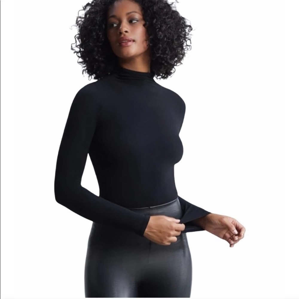 Commando Ballet Mockneck Bodysuit Black NWT